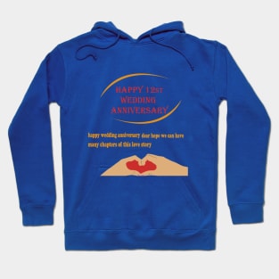 happy 12st wedding anniversary Hoodie